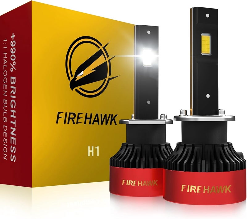 Firehawk H1 Bulbs 70000LM Pure White 6000K Plug & Play IP68 Waterproof Fog Light, Pack of 2 - Image 1